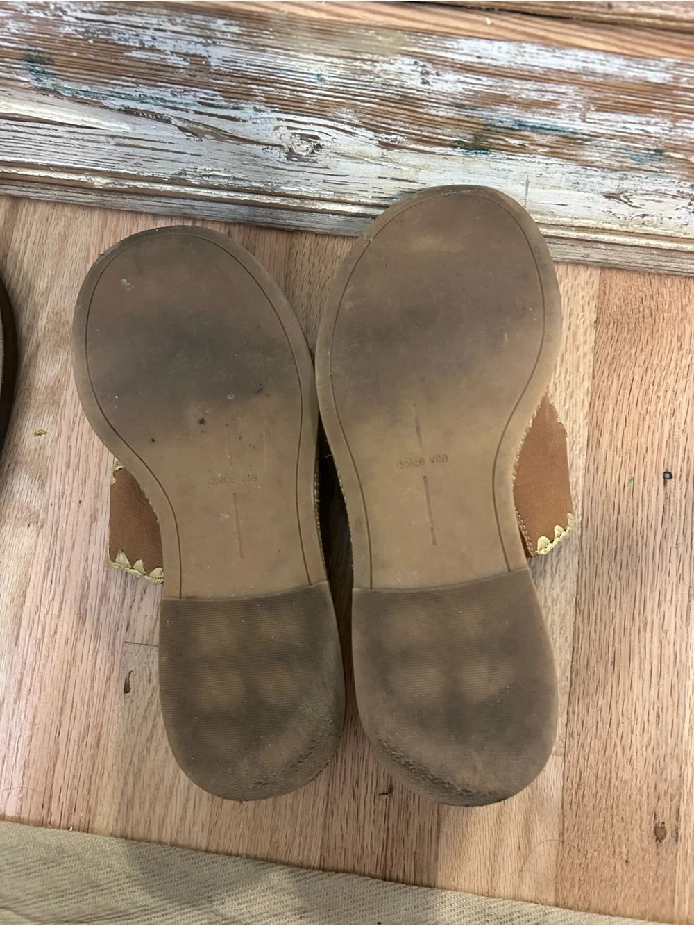 Dolce Vita Tan & Yellow Double-Buckle Braided Slide Sandals